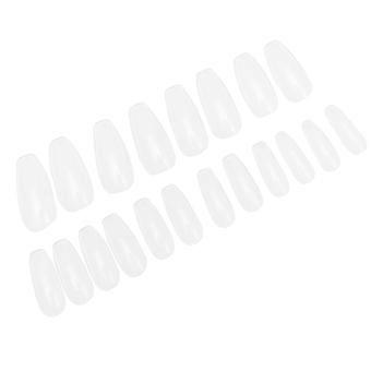 500Pcs Nail Tips Long  Full Cover Nail Fake Nails Artificial Nails for Nail Salon Nail Art and Home DIY Nail Art (Transparent)