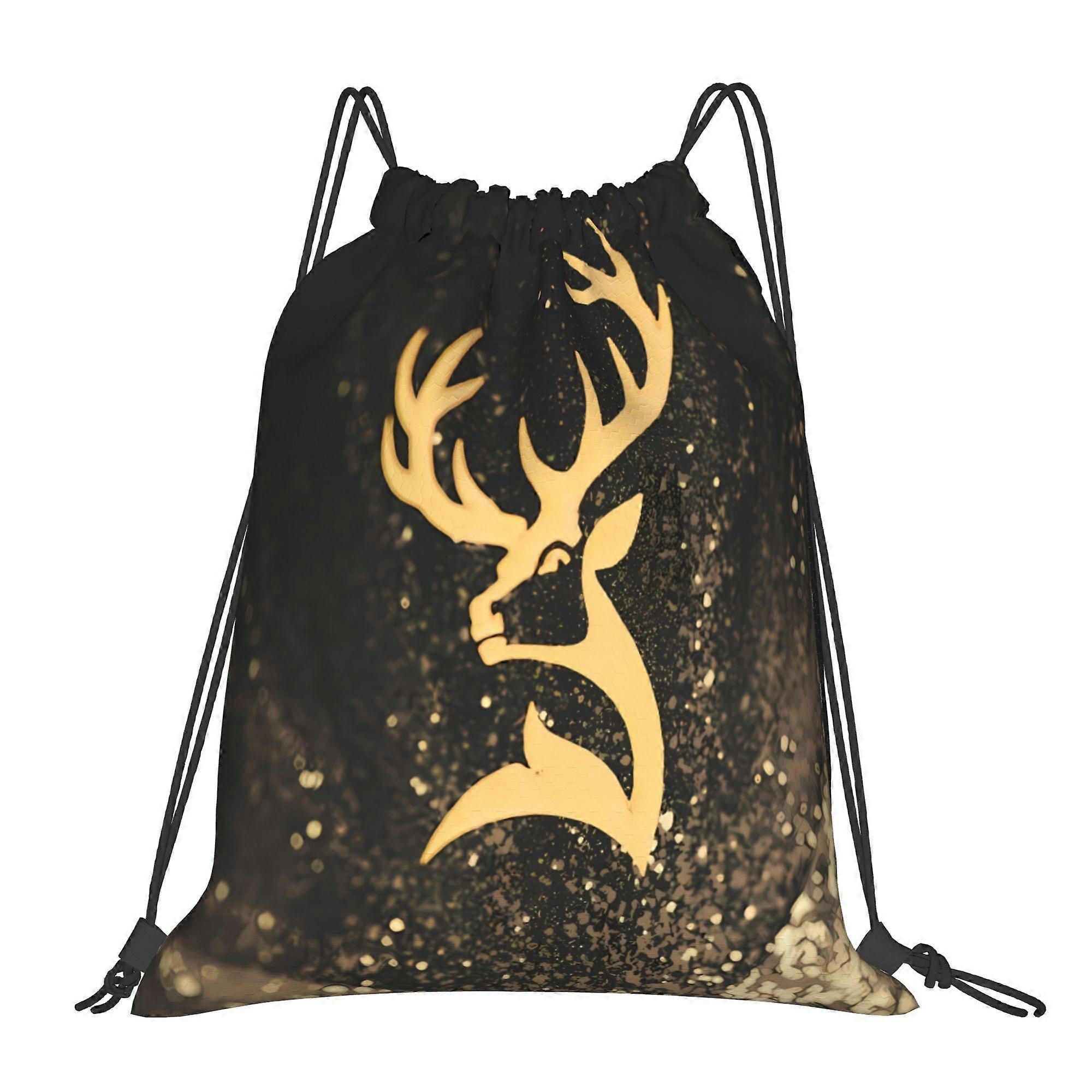 Whiskey Pattern Drawstring Bags-Gqazw