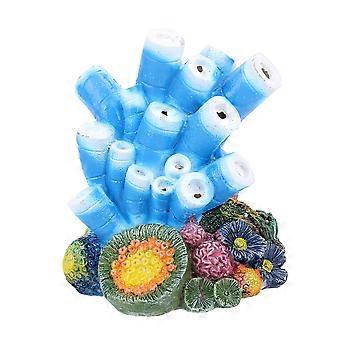 Decorazioni per acquario con bolle d'aria, pietre e coralli, con pompa di ossigeno.