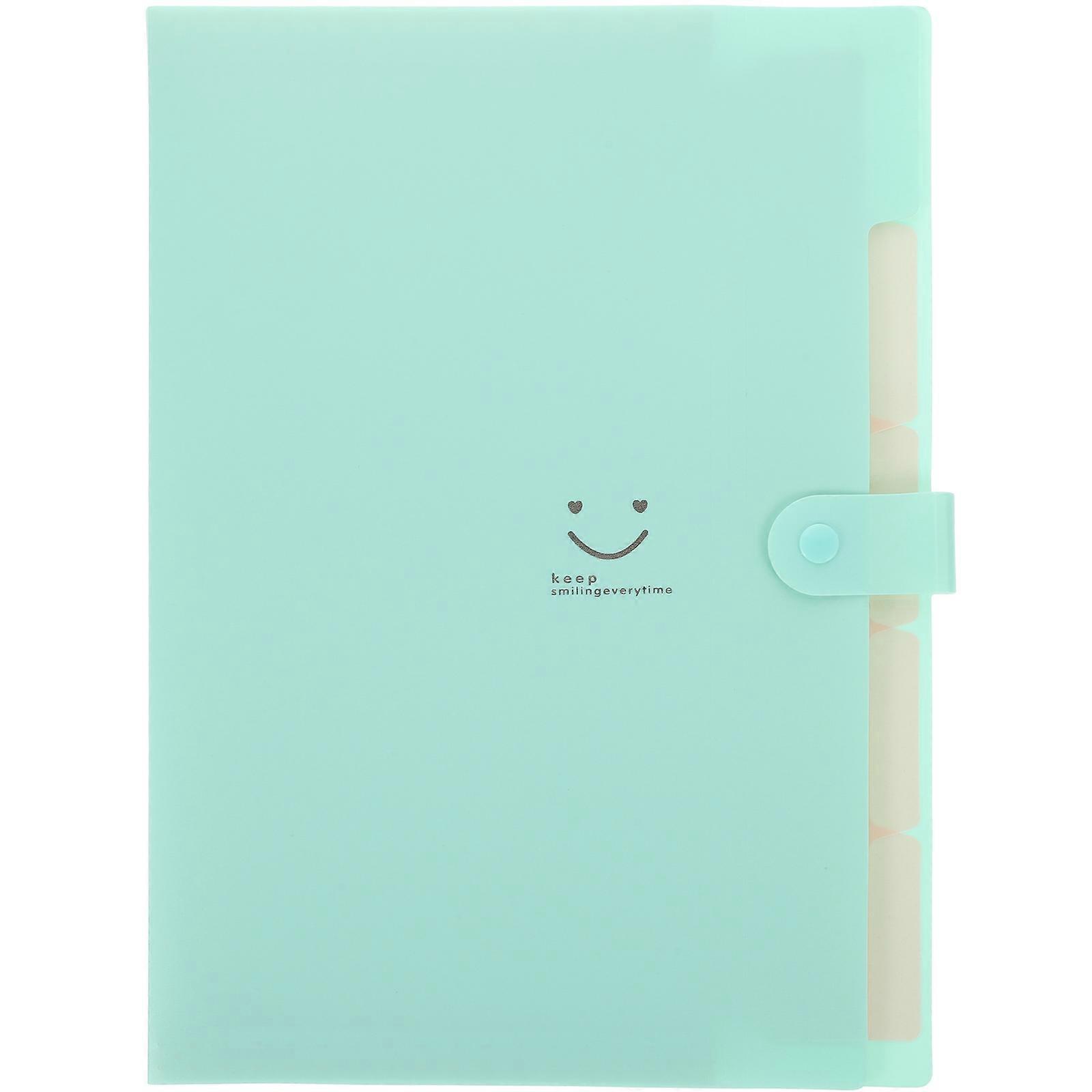 Expanding File Folder A4 File Folder Organizer Five-Pocket Folder File Folder for School Office