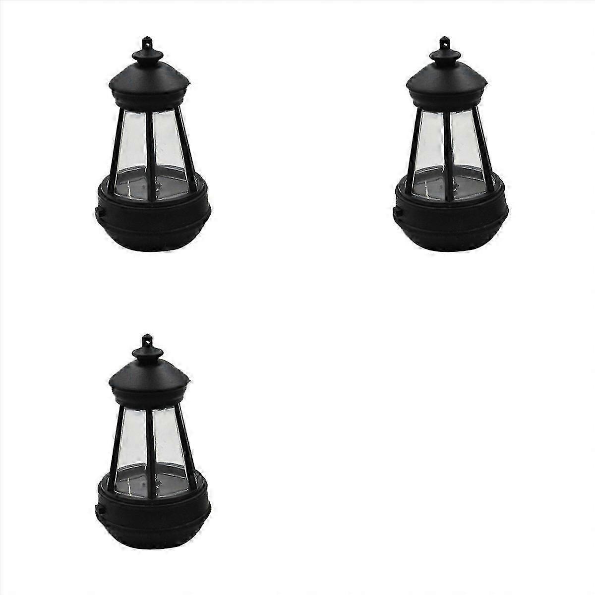 3X Solar Lantern Outdoor Waterproof Large Lighthouse Lantern Led Light Source