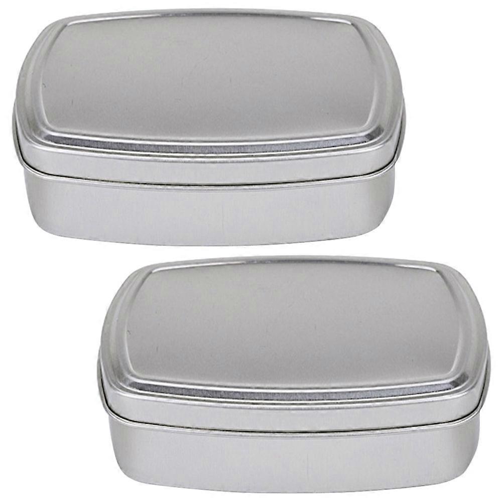 Convenient Soap Case Aluminum for Storage Use 2Pcs Multi-Function Soap Container