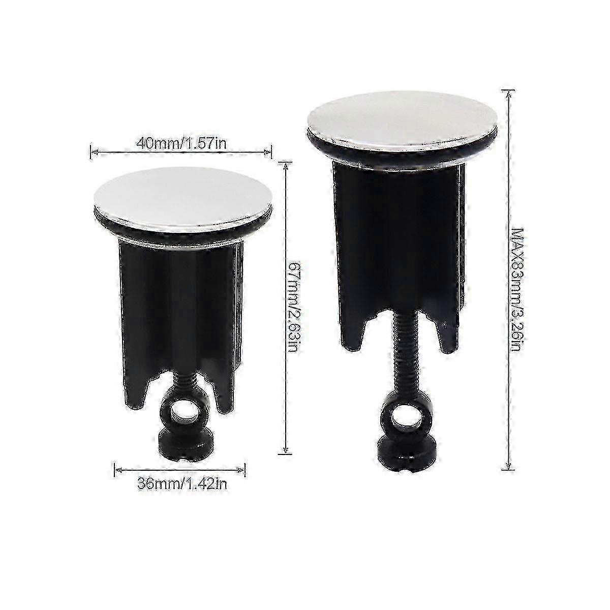 Height adjustable sink plug for bathroom basin replacement