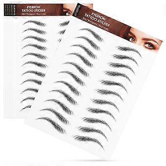 6 vellen wenkbrauw tattoo haar als wenkbrauw sticker afpellen van wenkbrauw overdracht sticker make-up sticker wenkbrauw verzorgen sticker
