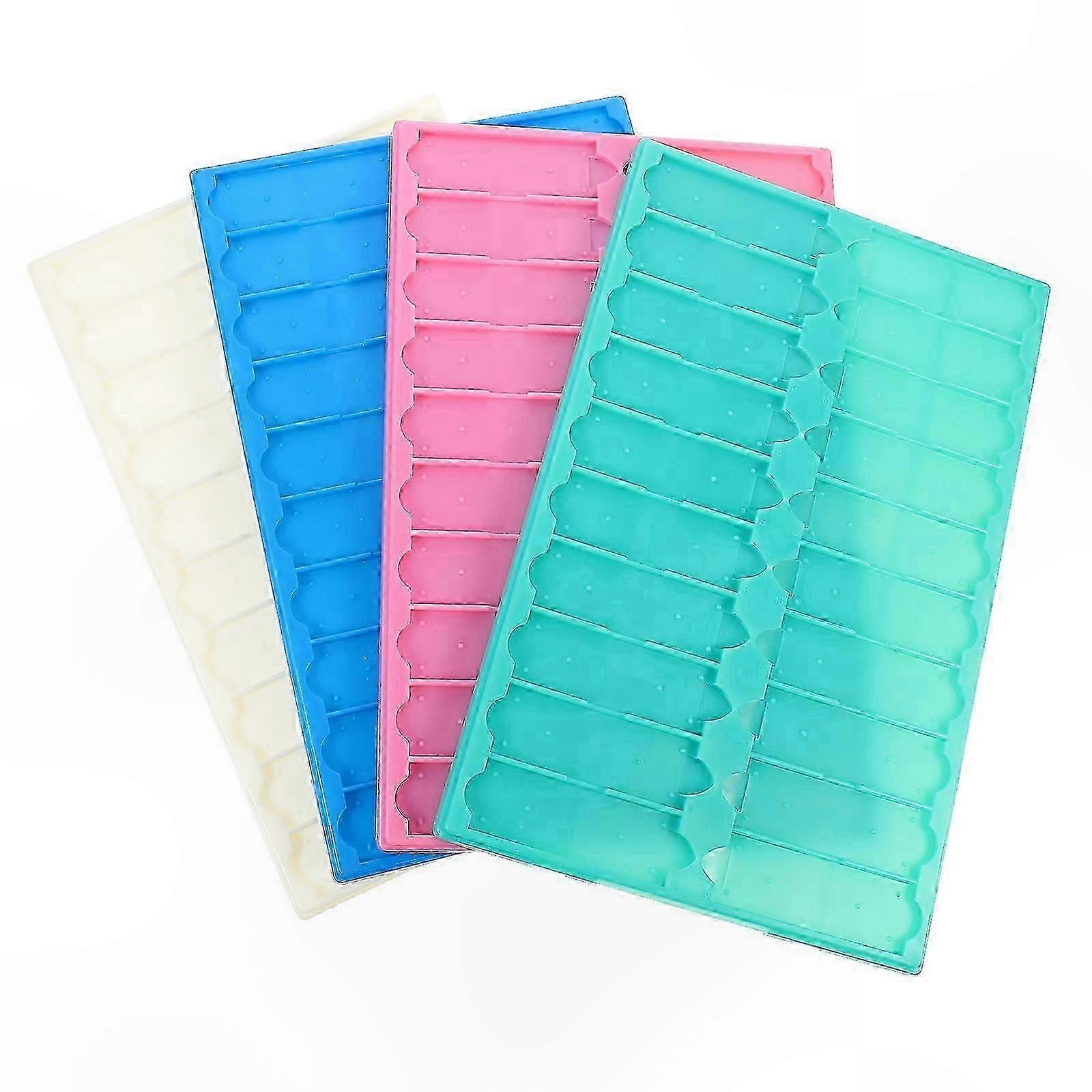 4-Pack Plastic Slide Trays compatible with Microscope, 20-Slide Capacity, Random Color Selection, Durable and Compact Storage Solution