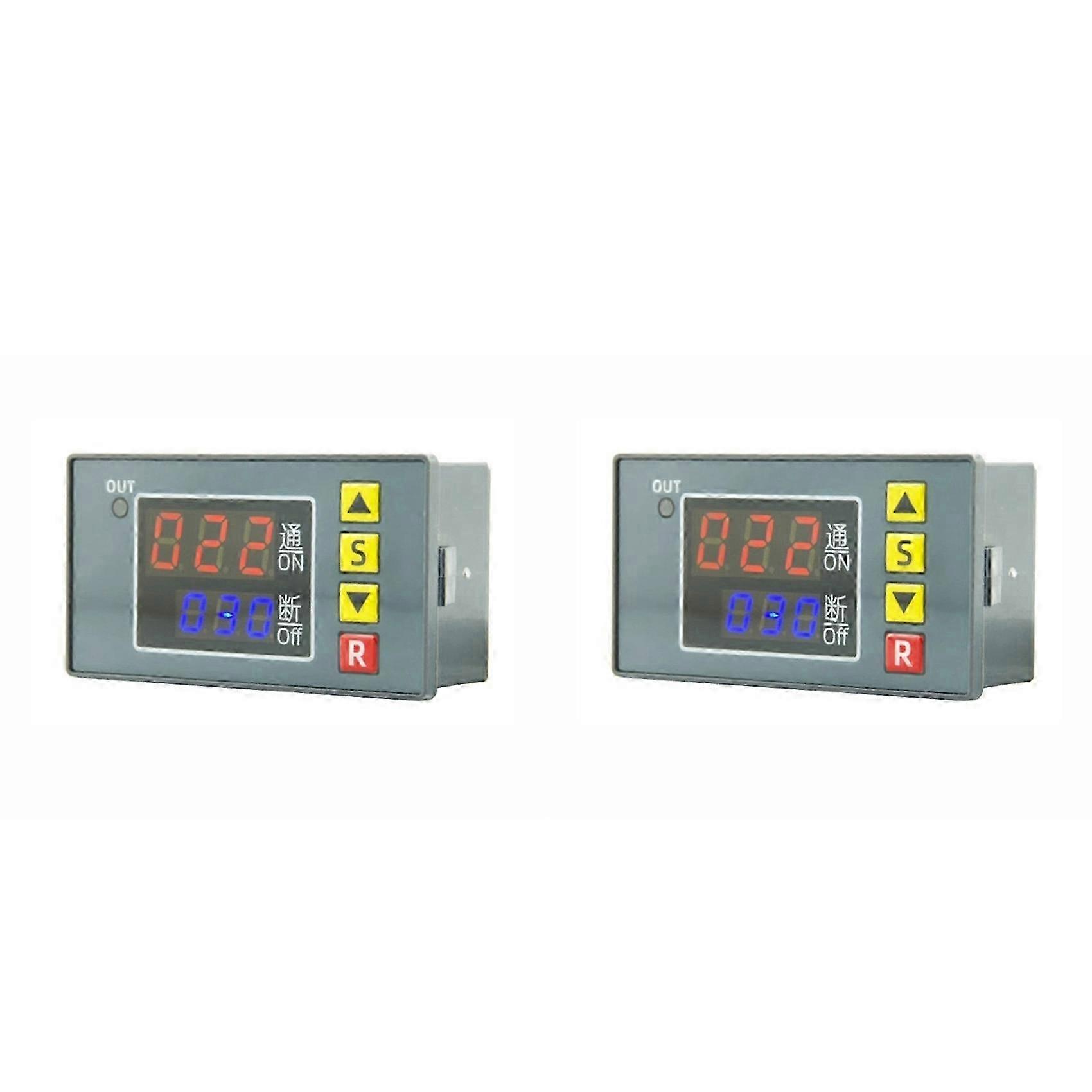 2X T3231 Digital Time Delay Relay Multifunction LED Display Cyclic Timing Control Switch Adjustable Timing Relay,B
