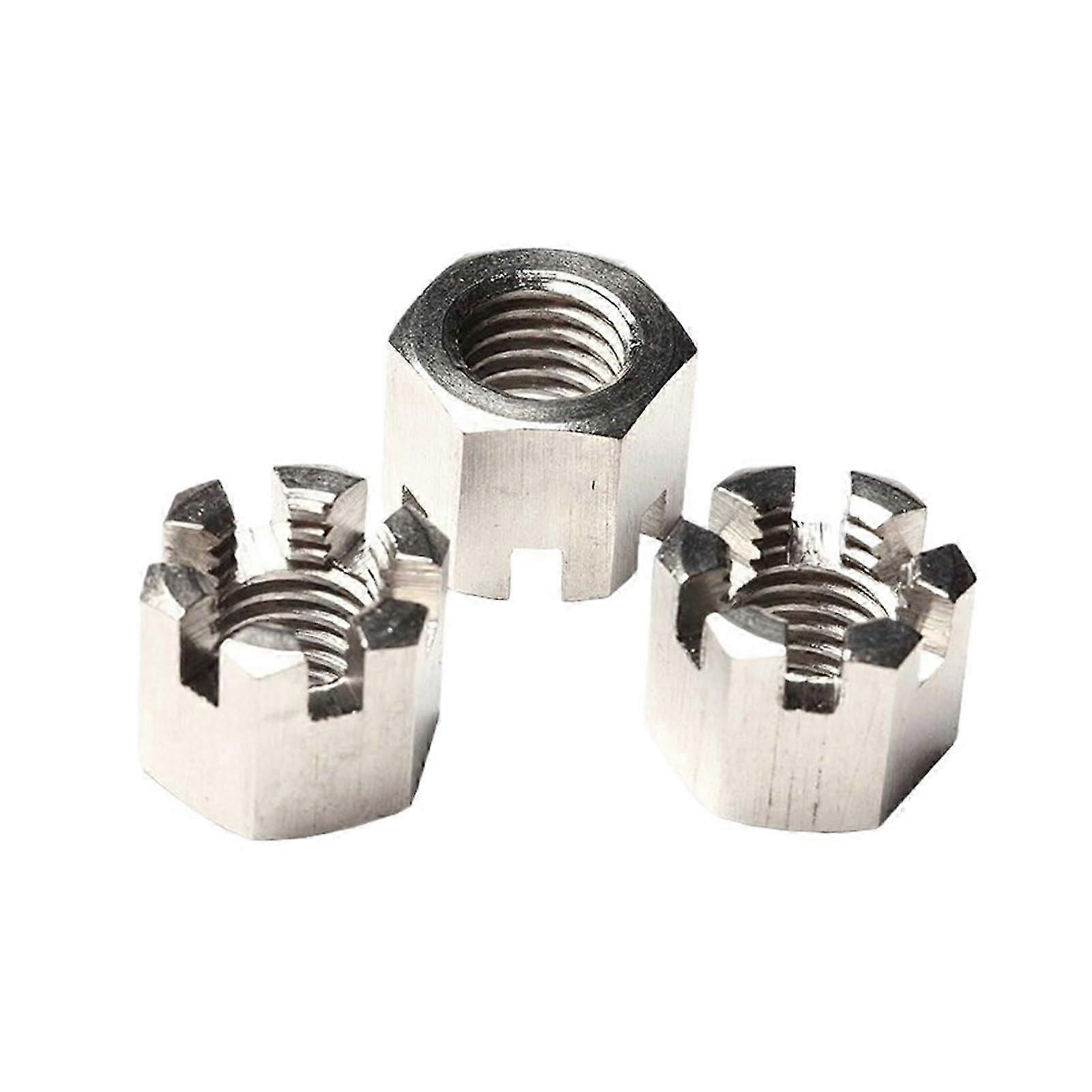 Castle Nut Type 1 Hex Slotted M16-M24 Metric Coarse Thread 2 Pieces