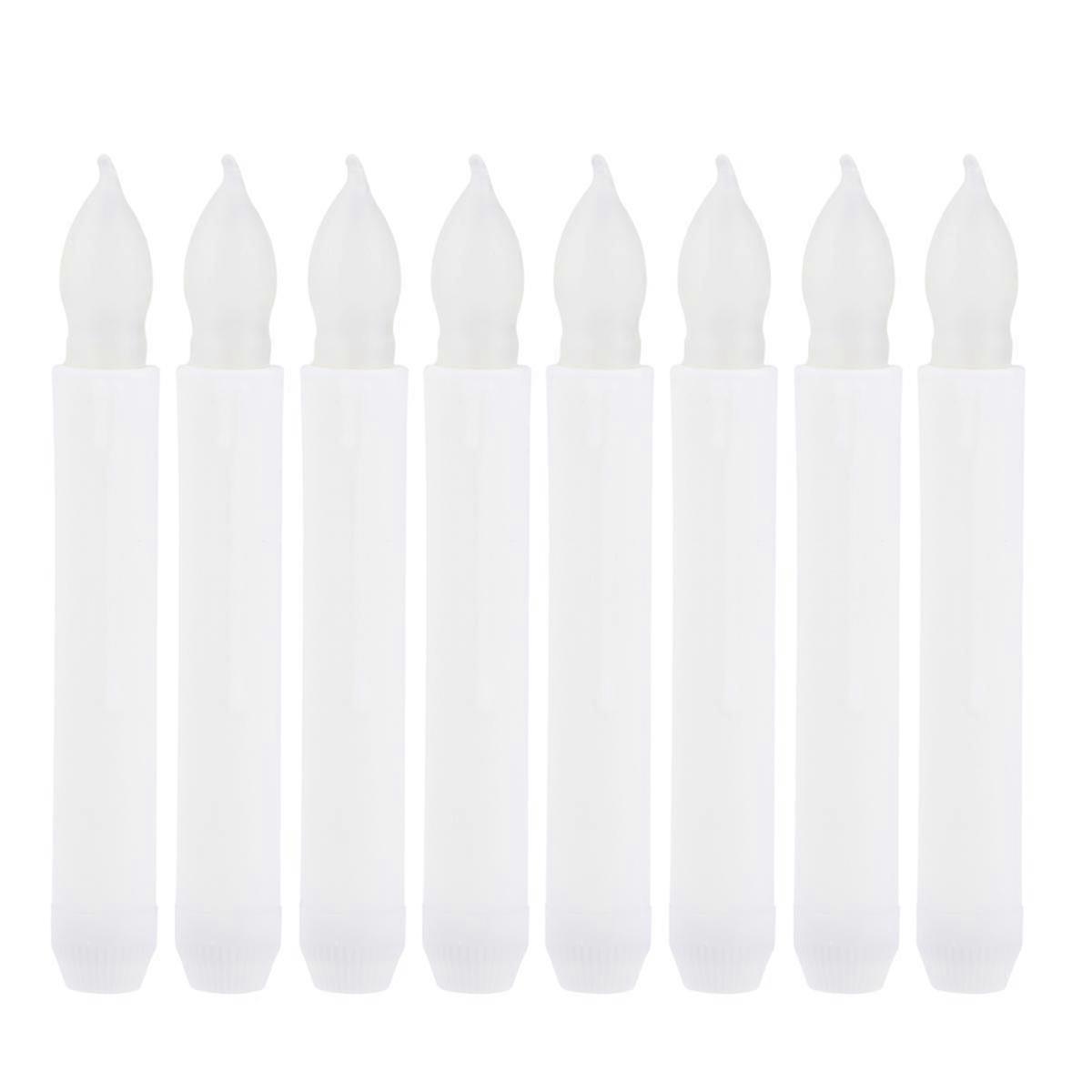 Flameless Candles 10 Pcs 16.5*2.2cm Simulation Shape Smokeless for Table Decor