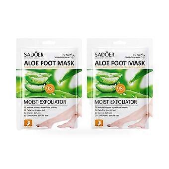 2 Par Aloe Vera Återfuktande Fotmaskar – Dödhudborttagning, Föryngrande och Närande Fotvårdsprodukte