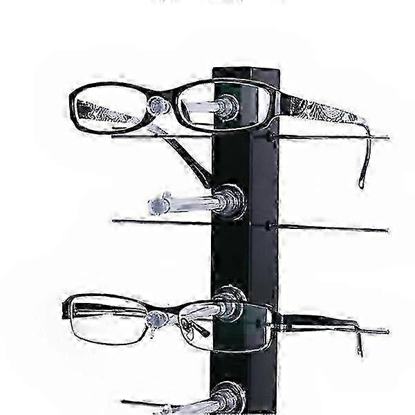 Simple Design Eyeglass Stand Black compatible with 6 Pairs 1Set