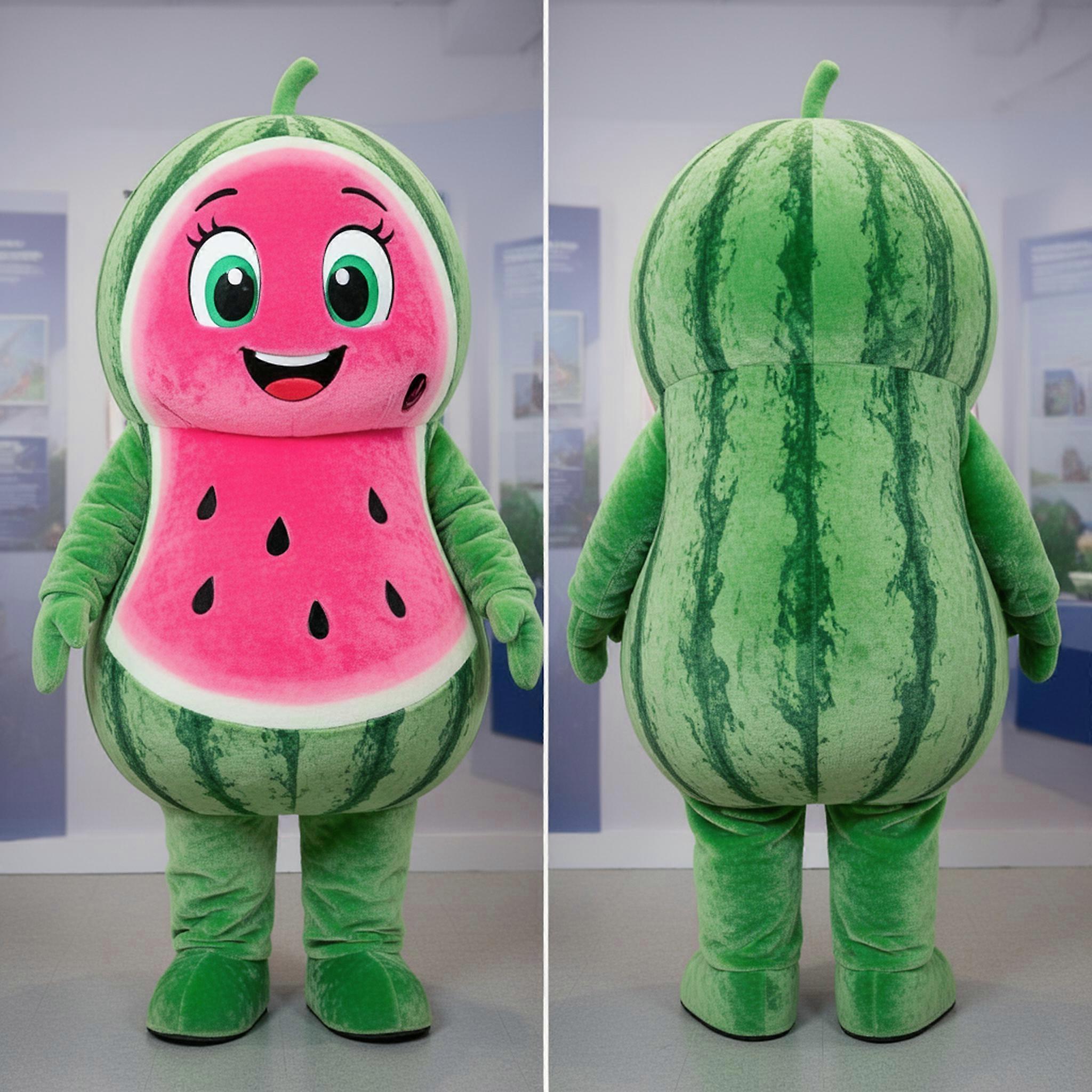 MASTICOT Vibrant Pink Round Watermelon Mascot