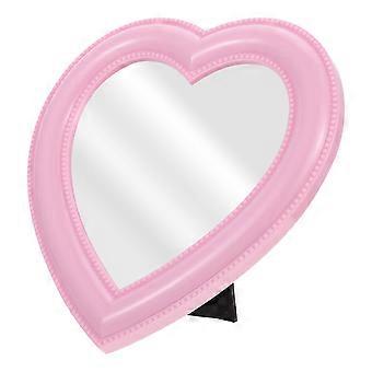Wall-Mounted Makeup Mirror for Women 3Pcs Pink Heart-Shaped Desktop Mirror
