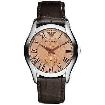 Armani Valent Quartz Analog Unisex Watch with Cowskin Bracelet AR1709