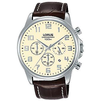 Lorus homme classique Quartz Analog Man Watch avec Bracelet Cowhide RT341GX9