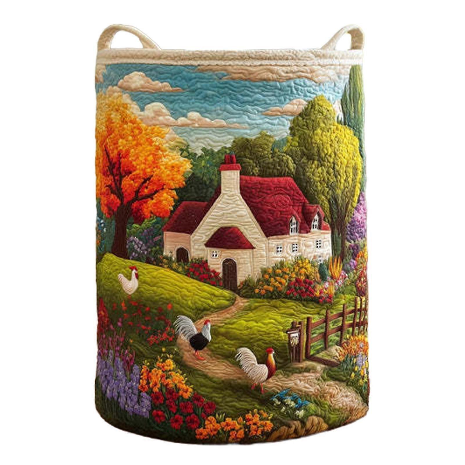 Large Capacity Foldable Quilted Laundry Basket