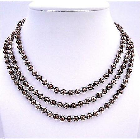 Perles perlées Espresso Perles Long Collier 2 Ou 3 Collier Échoué