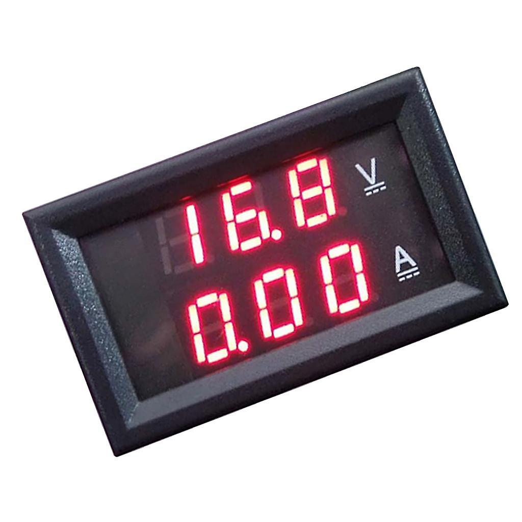DC Voltmeter Ammeter LED Dual Digital Volt Amp Meter Gauge Red 200A