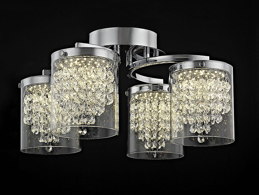Impex Florina 4 Light LED Flush Chrome