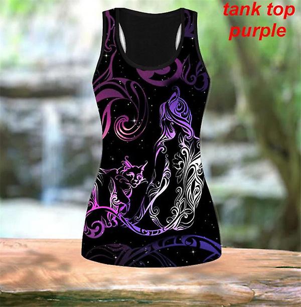 2022 Summer New Brand Ladies 3d Digital Printing Vest Yoga Sports Sleeveless Top T-shirt