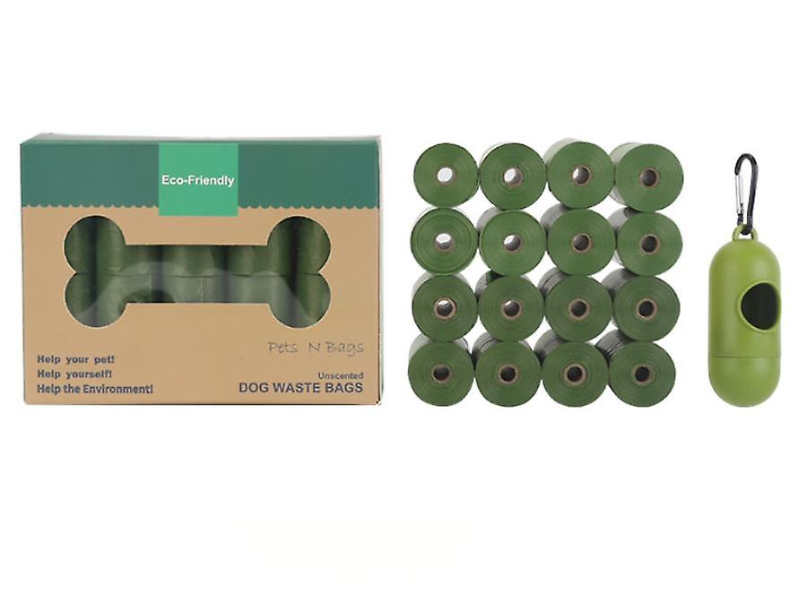 (green 16 Rolls)shit Bag Eco-friendly Garbage Bag