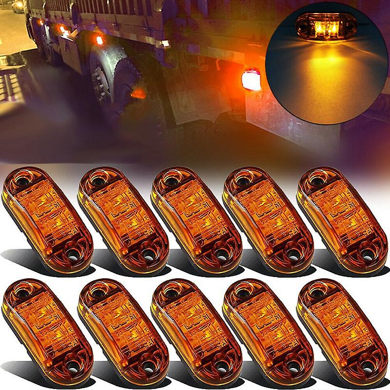 10 Pcs Led Clearance Light For Truck Trailer Side Indicator Marker Light - Waterproof And Super Bright Trailer Light Rear Tail Light Stop Turn Light