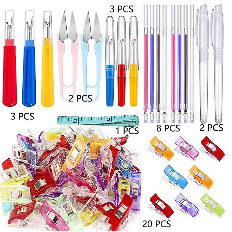 39-osainen ompelutyökalusarja Käsin ompelu DIY-lisävaruste Monitoiminen ompelutarvikkeet Sarja Ompelutyökalu ja tarvikkeet