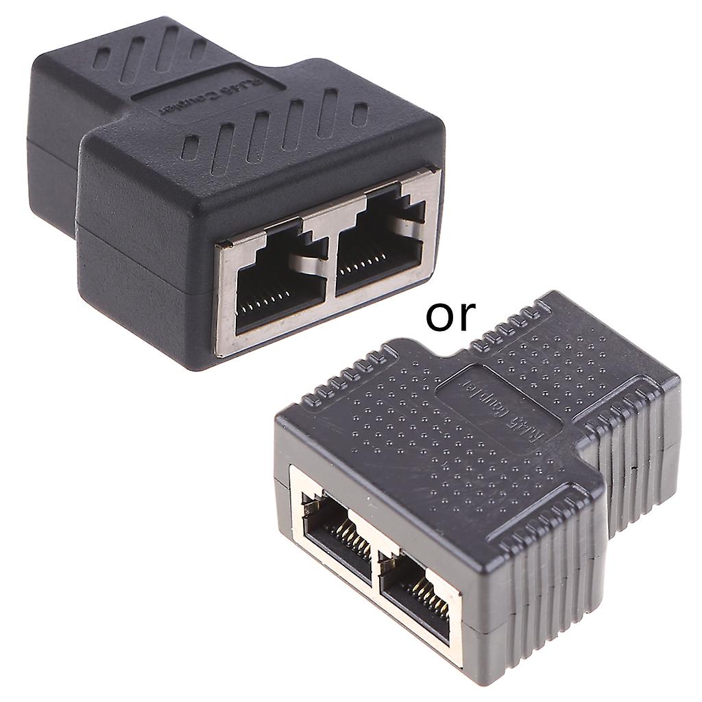 RJ45 Socket Coupler Splitter Ethernet Adapter 1 to 2 Ways Female Extender