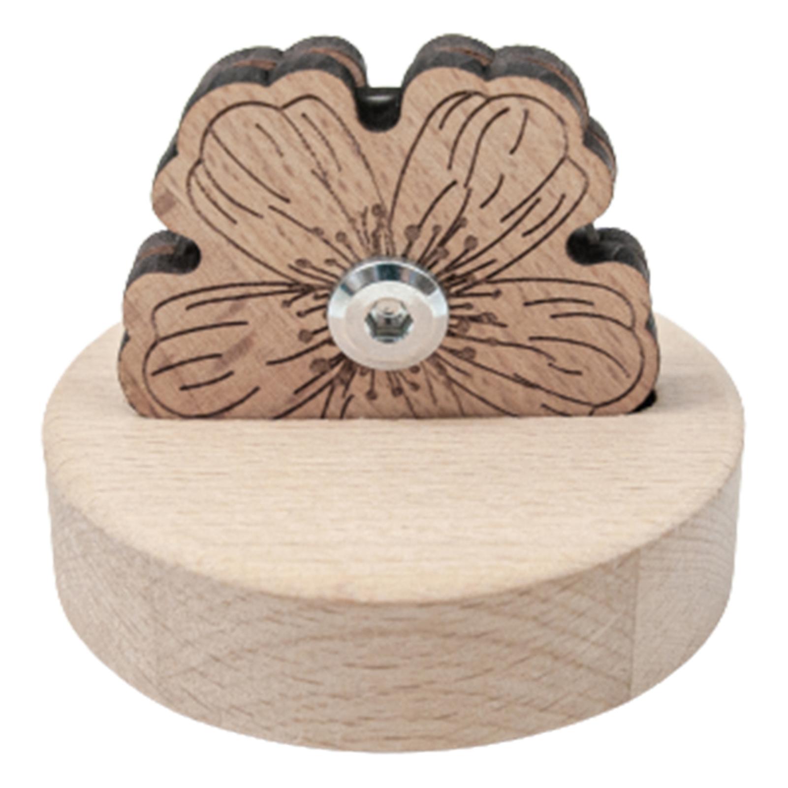 Wooden Flower Wool Line Thread Cutter Portable Line Cutter with Non-Slip Base for Quilting