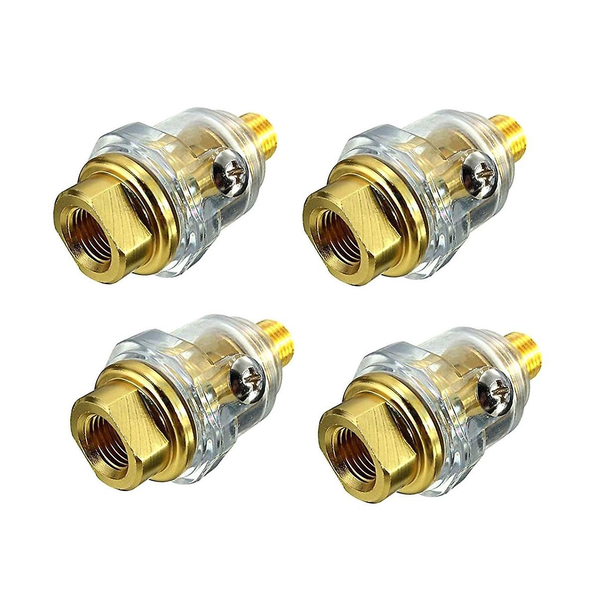 4Pcs Mini Oiler Pneumatic Tool Accessories- 1/4Inch NPT Oiler Oil Lubricator for Air Compression Ai