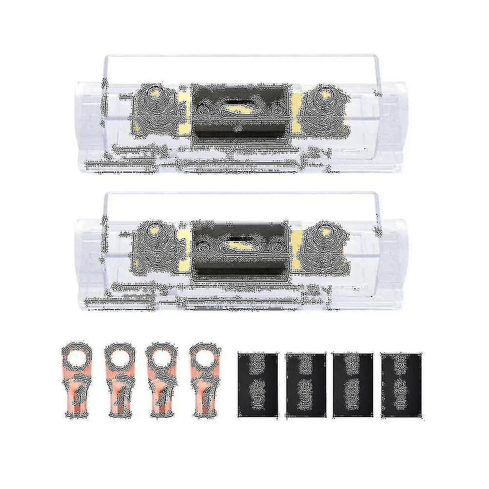 2pcs Anl Fuse Holder Bolt-on Fuse Car Fuse Holders Fusible Link With Fuse 200a Fuses Amp For Rv Car