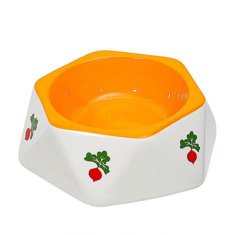 Rabbit Food Basin Pet Supplies Bol en céramique Mignon Cartoon Carotte Lapin Lapin Lapin Bol d’alimentation