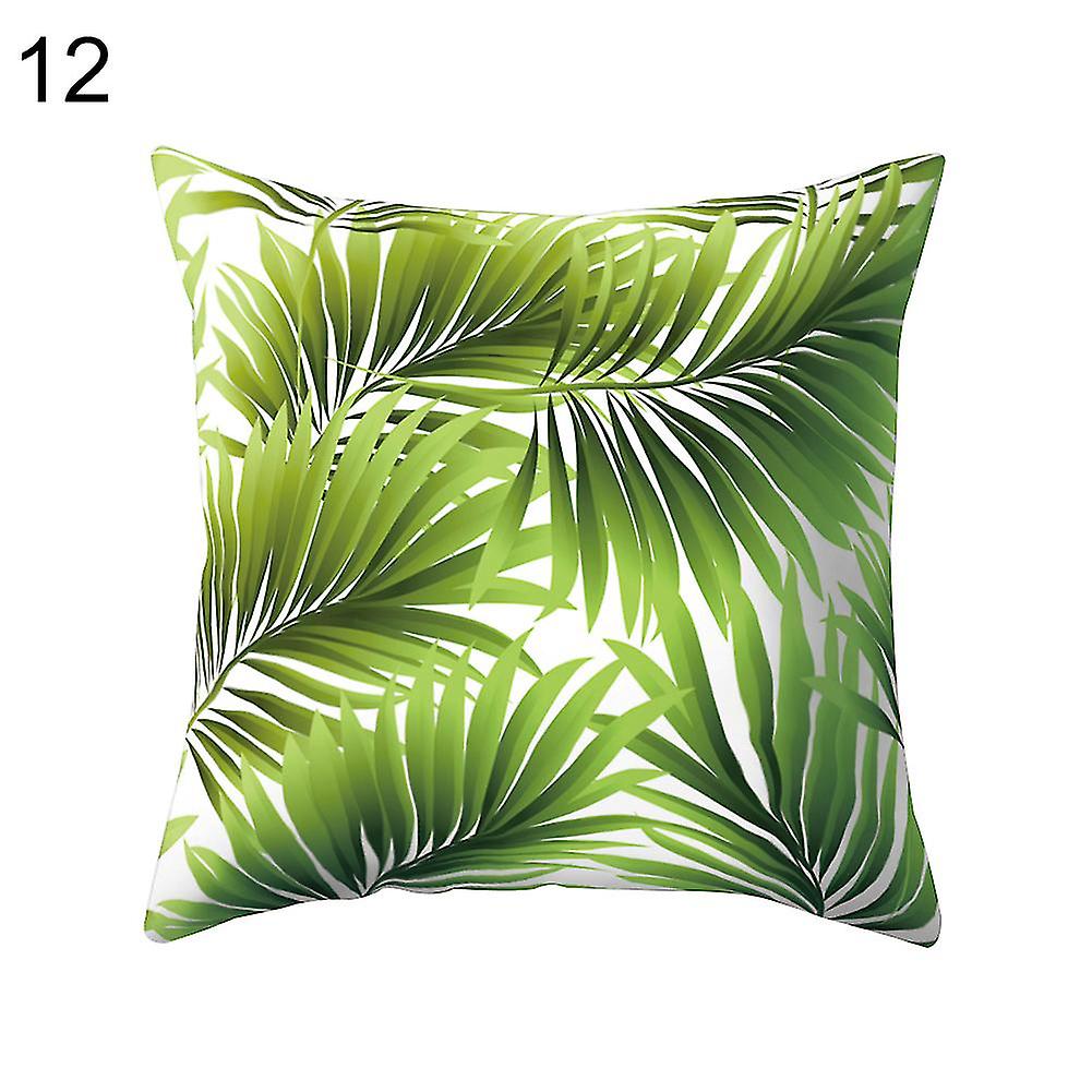 新鮮なモンステラの葉花投げ枕カバークッションカバーソファベッドの装飾