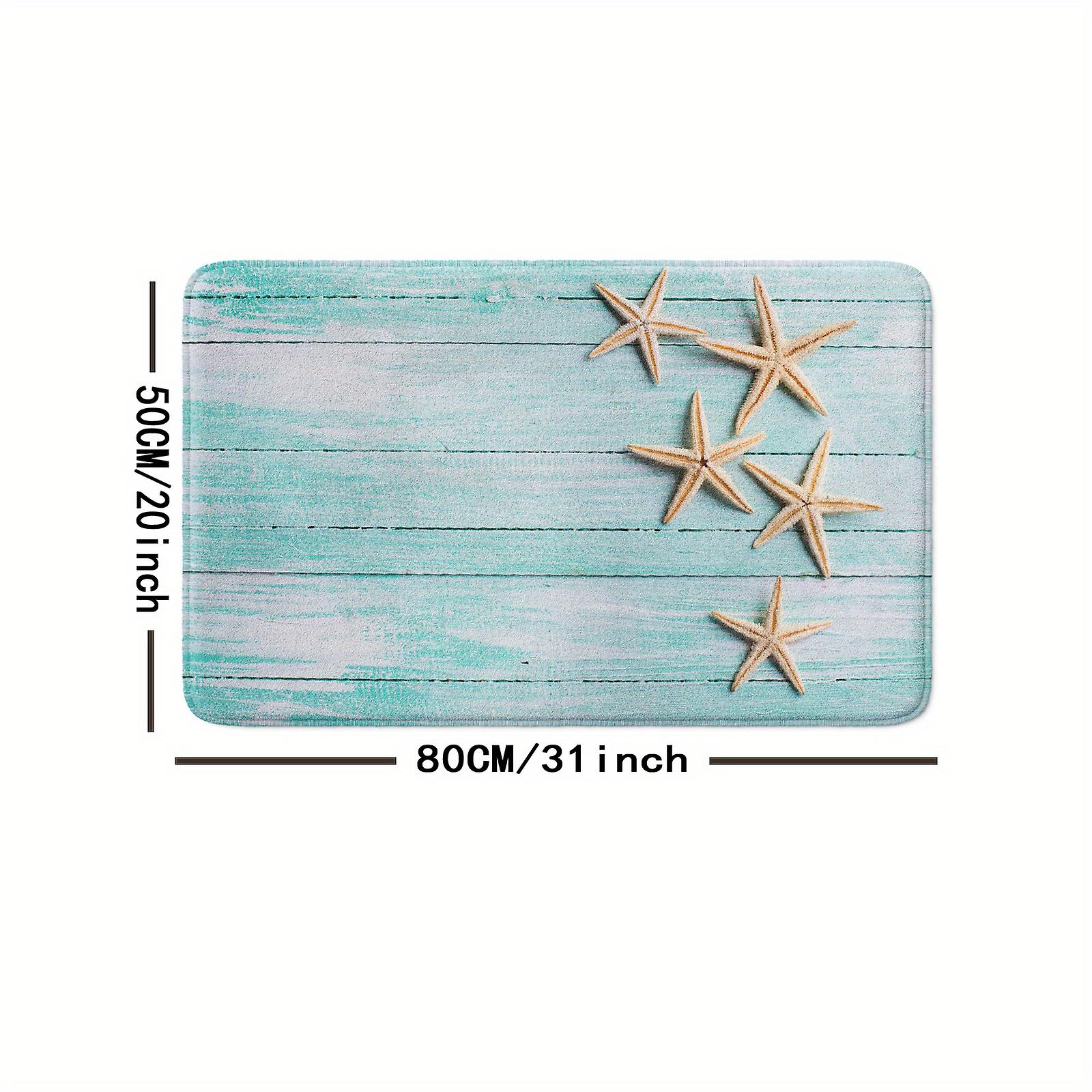 1pc Ocean Deck Non-slip Bathroom Mat - Absorbent Stylish And Elegant Gift For Indoor And Outdoor Use - 16x24inch/20x31inch - Perfect For Bathroom De