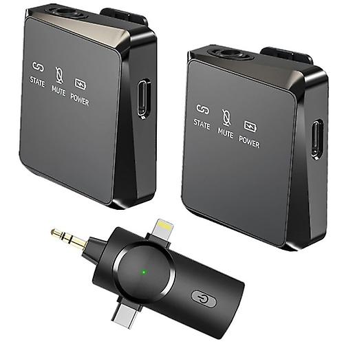 One By Two 3 In 1 Mini Wireless Lavalier Microphone For Iphone / Ipad / Android / Pc Camera