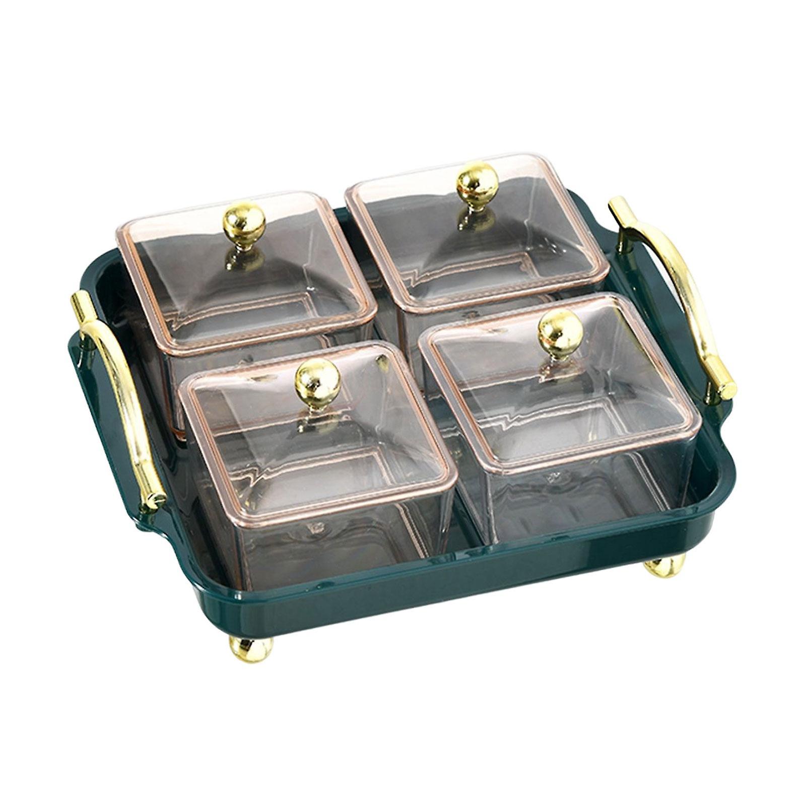 Condiment and Fruit Serving Tray Fruit Bowl Organizer Separable Divider 4 Compartment