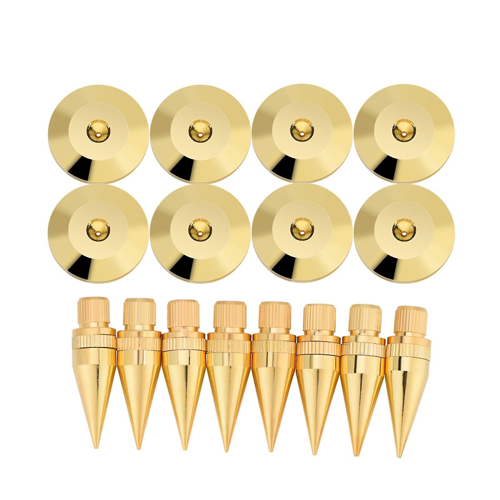 8 Pairs 6 x 36MM Copper Speaker Spike Isolation Stand Base Pad Feet Mat