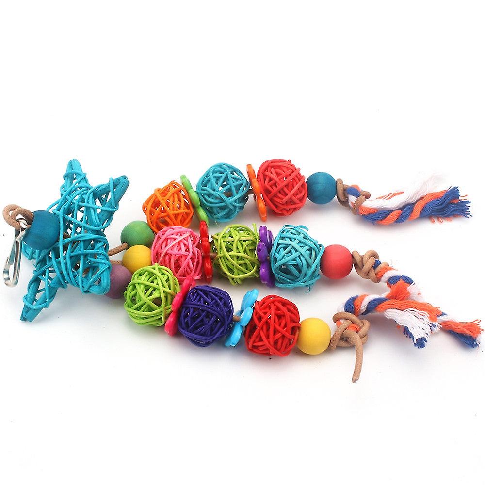 Safe Non Toxic Bird Toys Parrot Swing Vine Bal Rattan Nibbling Stand