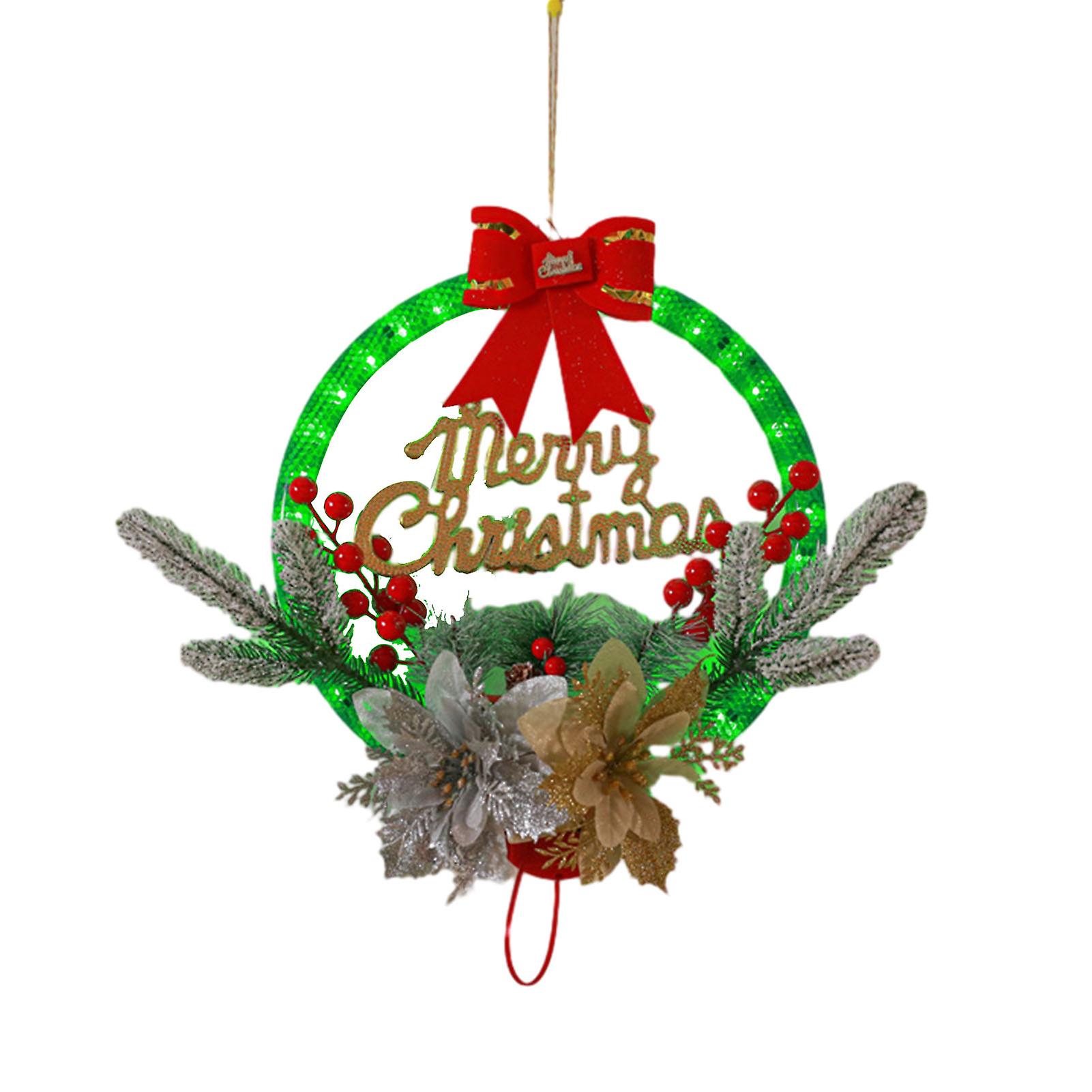 Simulate Red Pines Needles Lights Wide Range Applications Garland Ornaments for House