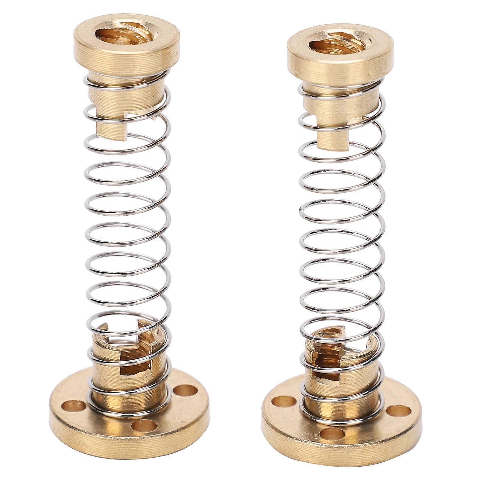 Risegun Lead Thread Nut Gap Eliminate Nut T8 Anti-Backlash Spring Brass Lead Thread Nut 3D Printer Accessories
