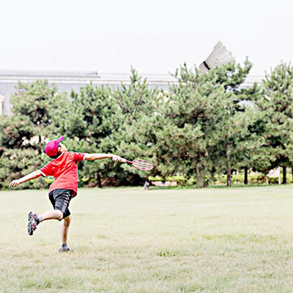 3pcs Goose Feather Badminton Shuttlecocks White 8.00x6.00cm Set