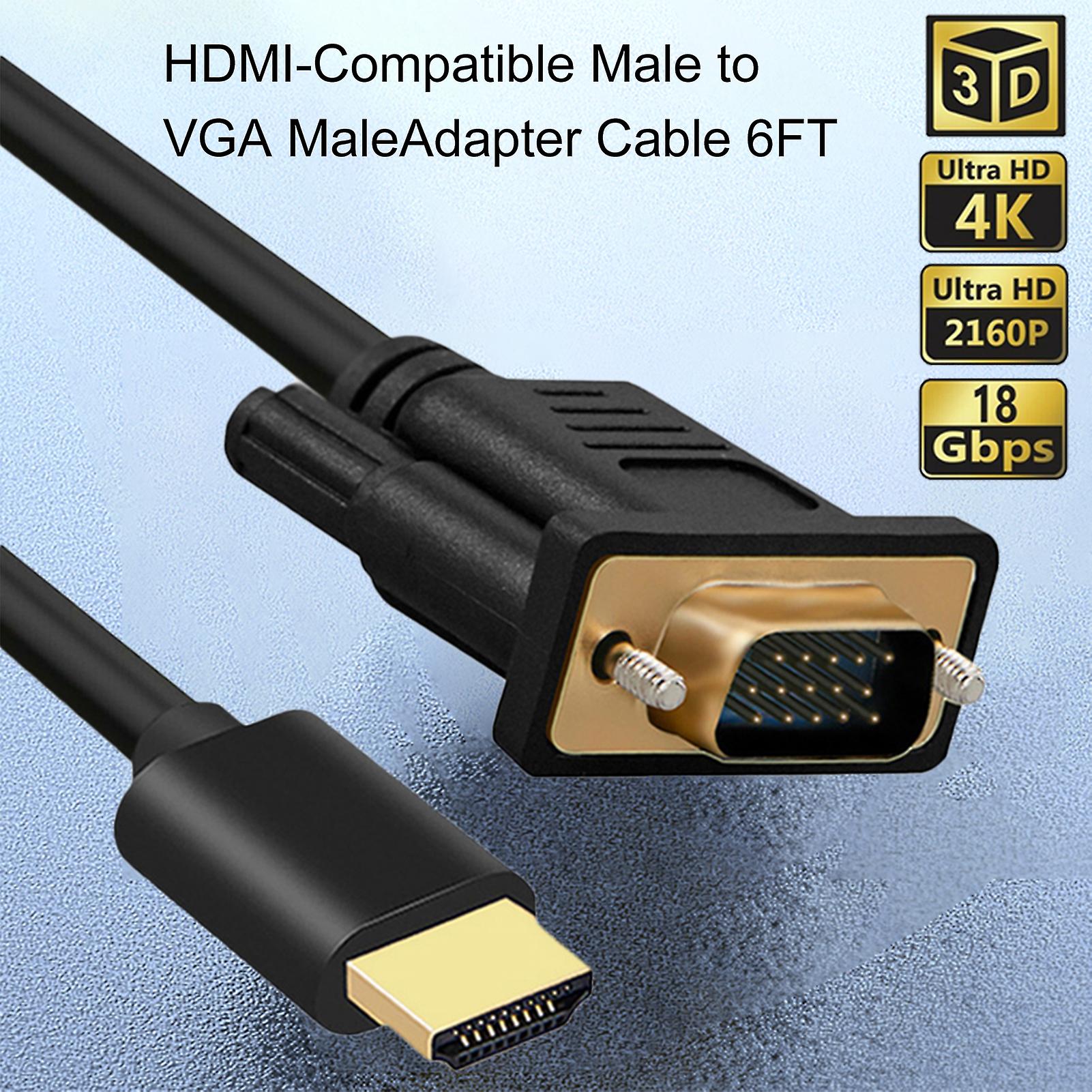 Adapter Gold Plated Powered Metal HDMI-Compatible Computer Cable Converter for PC