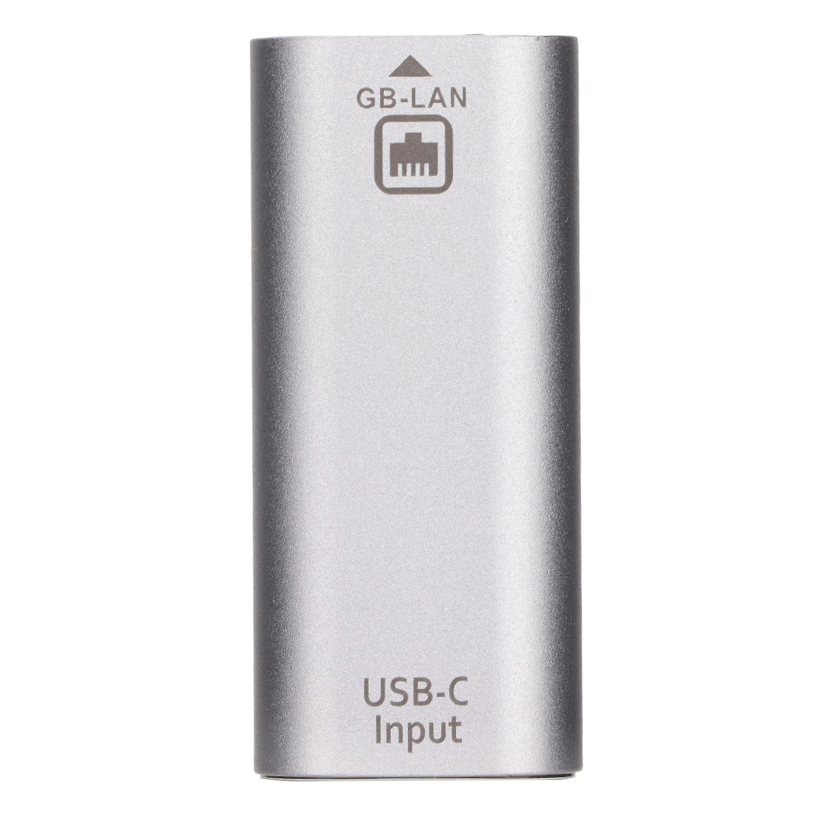 Ethernet Adapter For Type C Devices, Fast Data Transfer Up To 1000Mbps, Reversible Plugging With Heat Dissipating Aluminum Housing