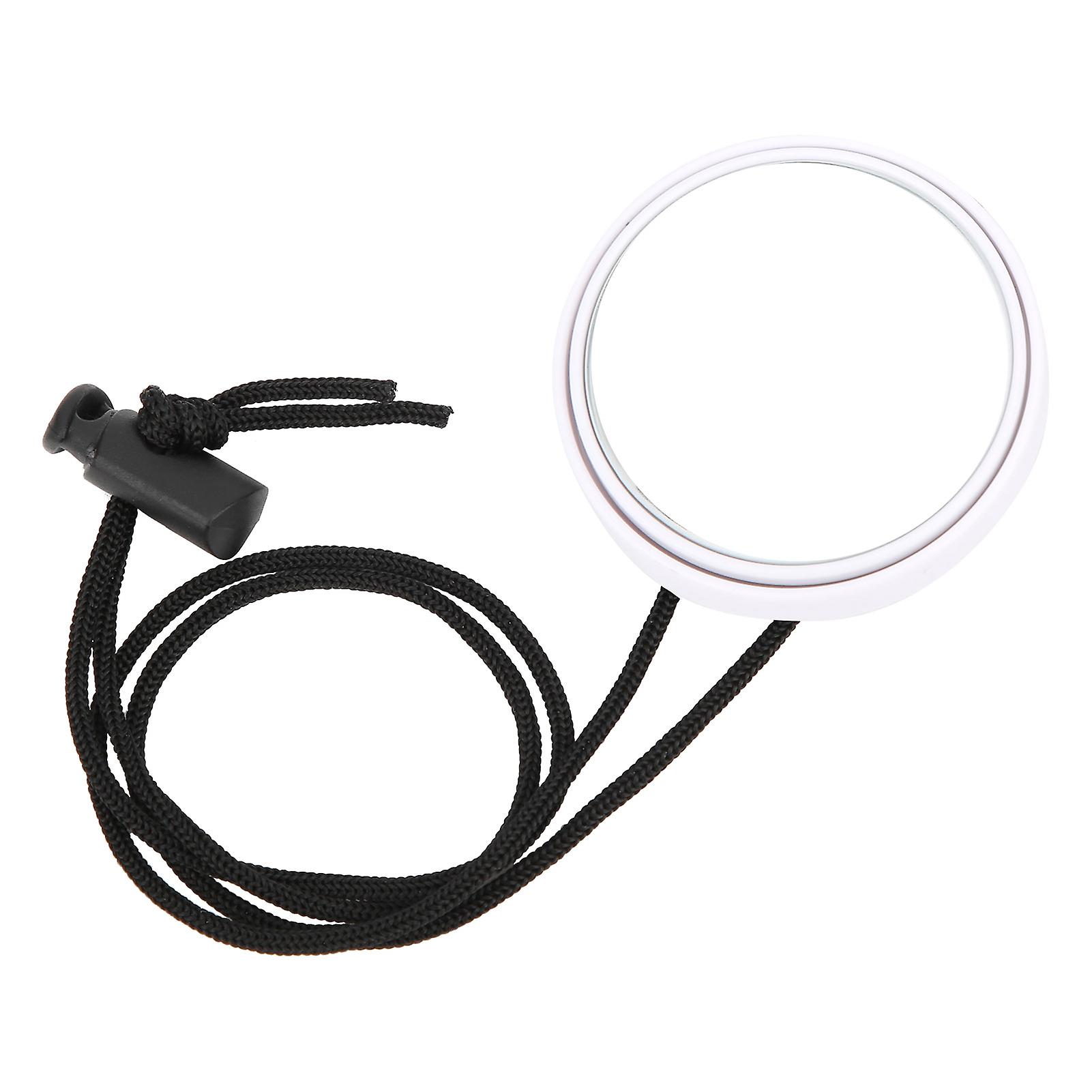 Diving Rearview Mirror 360 Degree Adjustable Rearview Mirror with Lanyard Diving AccessoryWhite
