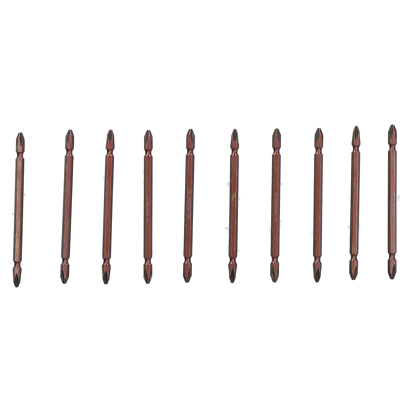 Screwdriver bit set double-ended Phillips, hexagon shank