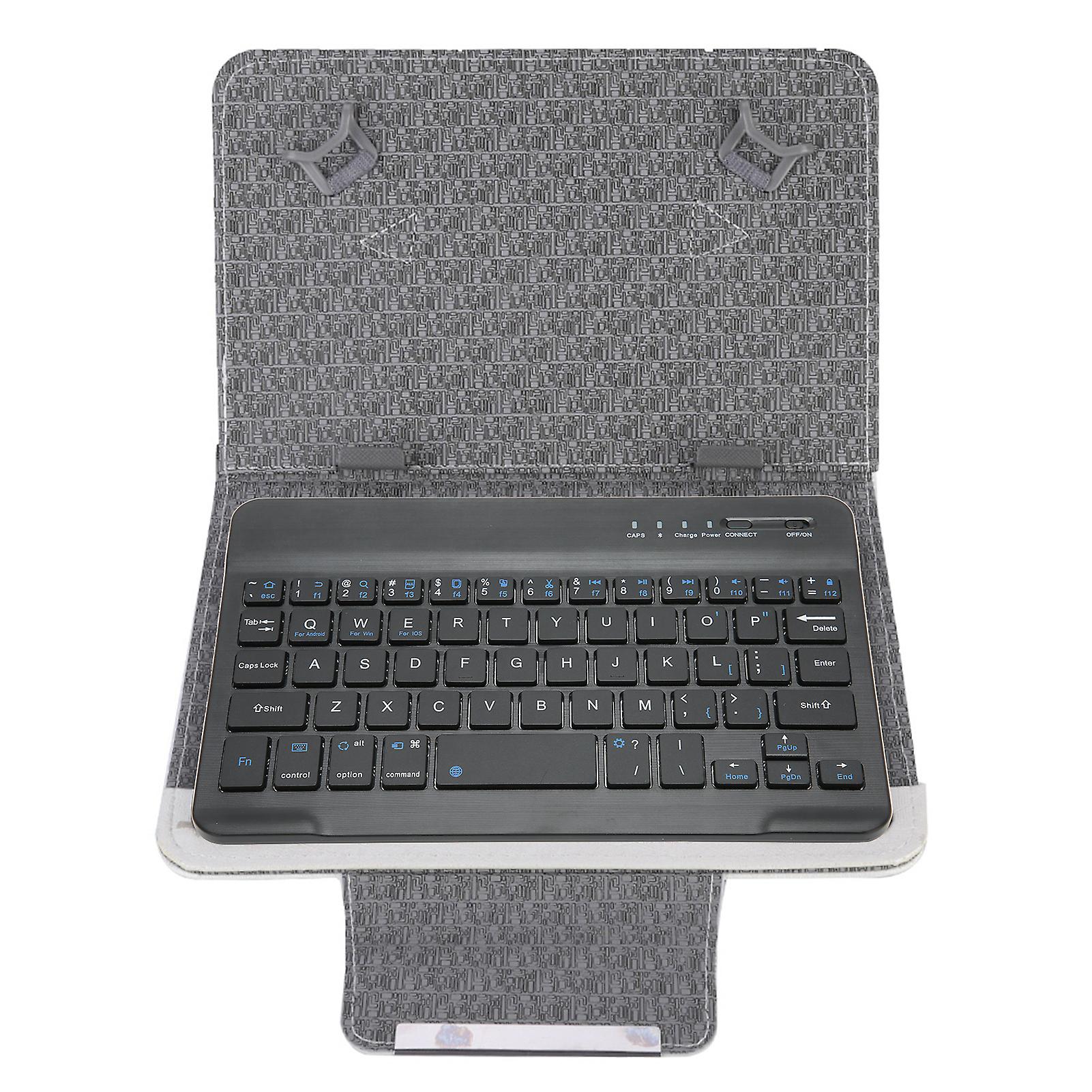 7''-7.9'' Tablet Universal PU Protective Case Cover Bluetooth Keyboard (White case keyboard)