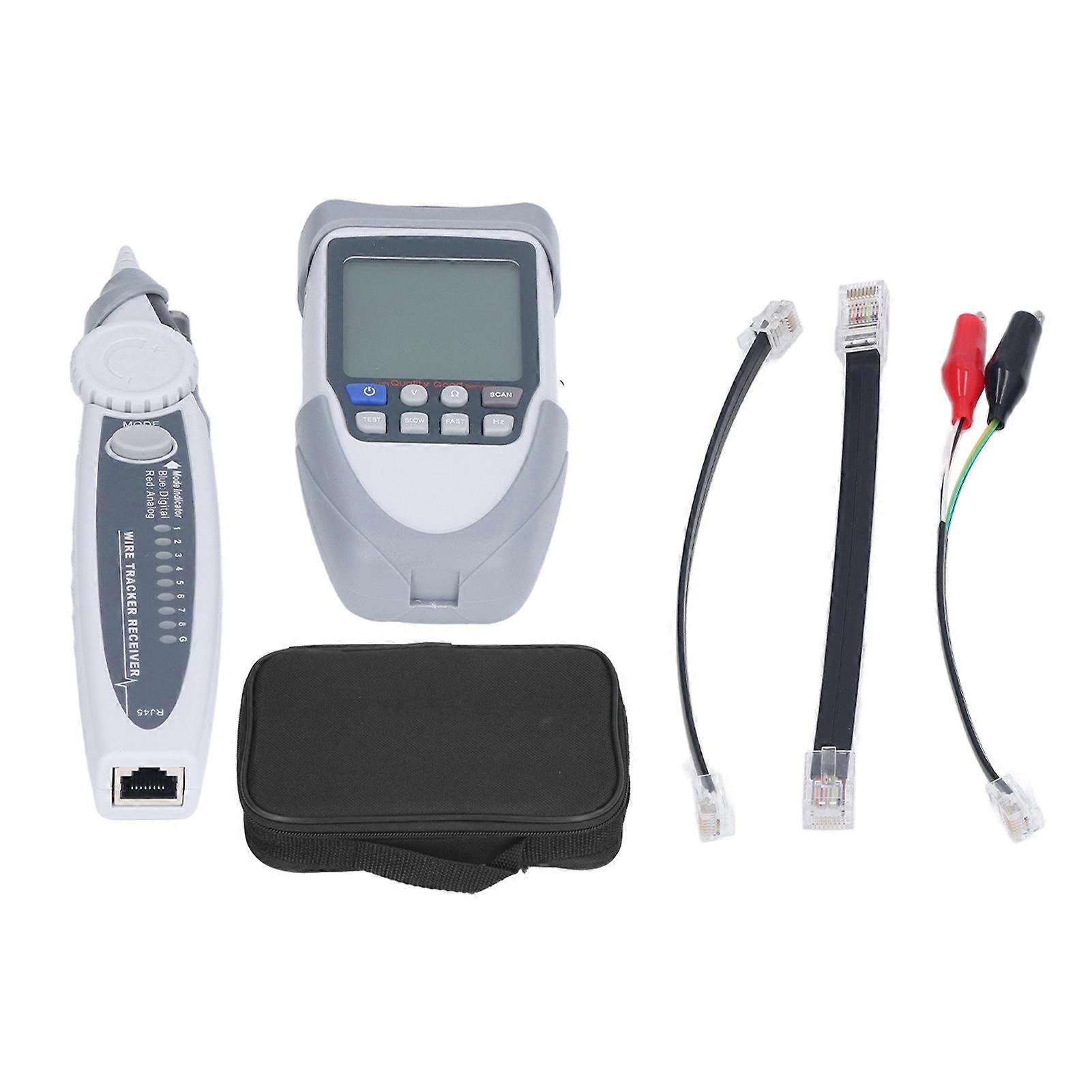 Digital Analog PoE Ethernet Network Cable Tester Cable Finder Tool with LCD Display