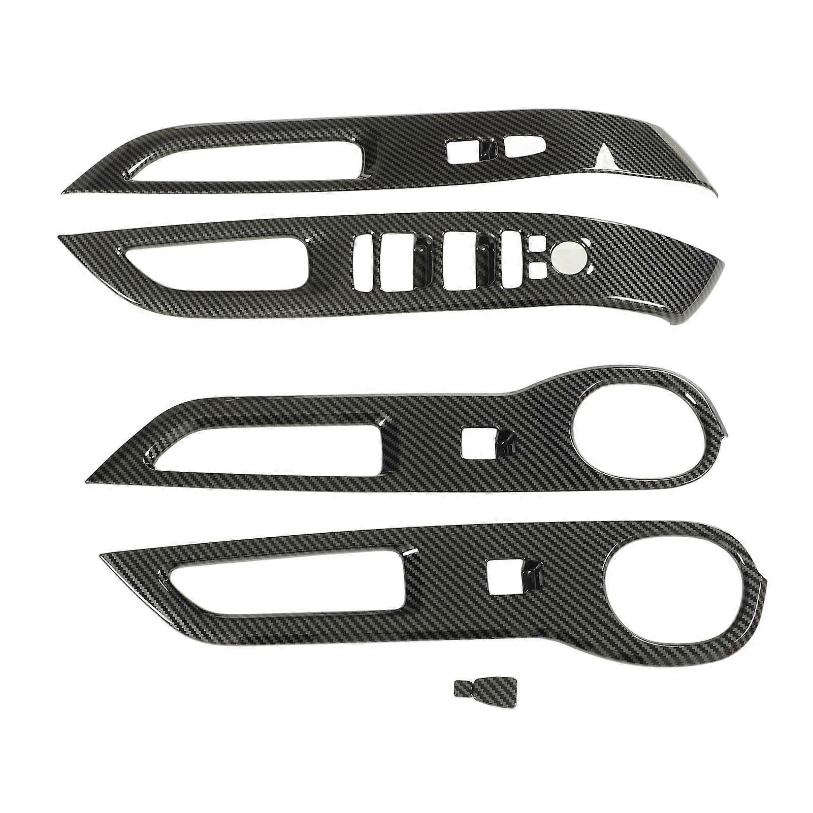 כיסוי פאנל הרמת חלון לקצץ החלפת קישוט בסגנון סיבי פחמן ליונדאי סנטה קרוז 2022 ואילך