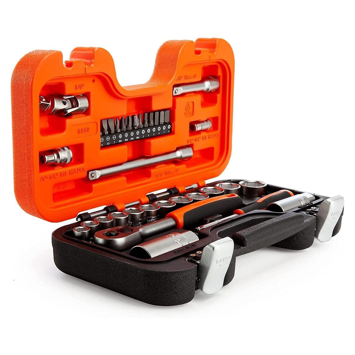 BAHCO S330 SOCKET SET 34PC MM 1/4 & 3/8SD