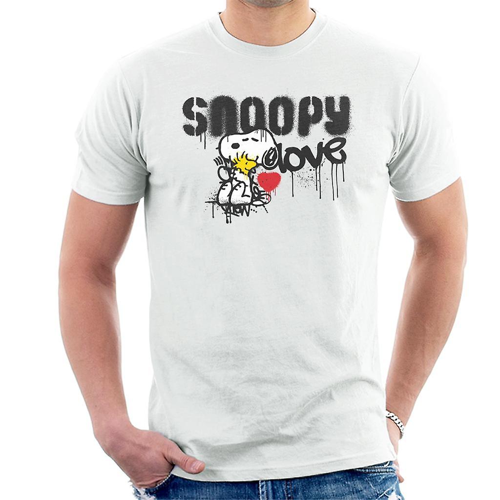 Peanuts Snoopy Love Graffiti Męska koszulka