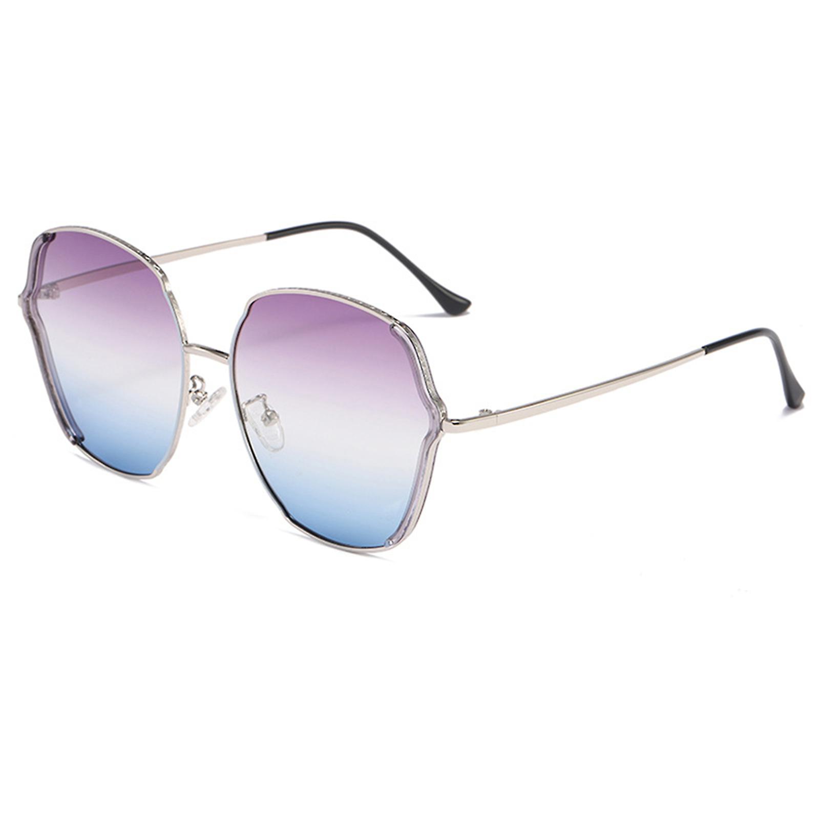 Large Frame Polarized Sunglasses Stylish Polygonal Lens Functional Glasses